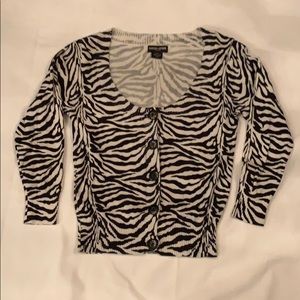 Womens Guess zebra cardigan M 3/4 sleeves
